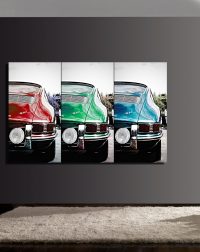 Tryptique Porsche Cars and Roses