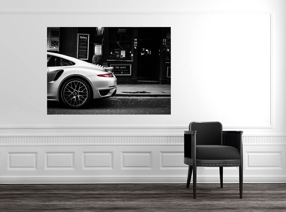 Cadre Décoratif Photo Voiture Porsche - Cars and Roses