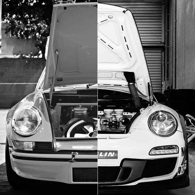 Tableau Porsche 911 tokyo 2 Creation Porsche Capot