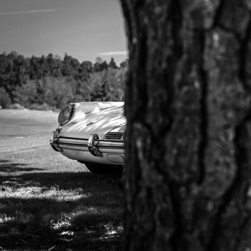 Tableau Noir et Blanc Vieille Porsche