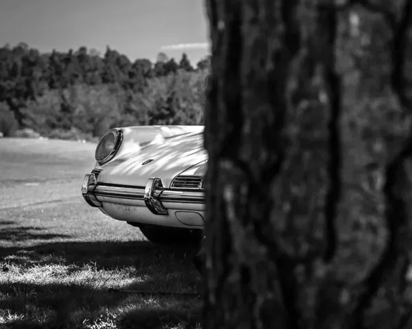 Tableau Noir et Blanc Vieille Porsche Tableau Noir et Blanc Vieille Porsche
