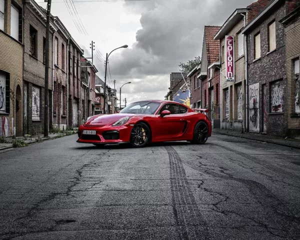 photo-porsche-gt4-rouge Photo Porsche GT4 Rouge