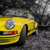 Photo Porsche Carrera RS Jaune Photographie Porsche Carrera RS jaune, tirage art automobile edition limitee