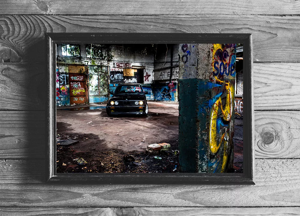 Tableau BMW M3 E30 photographie fine art intérieur décoration