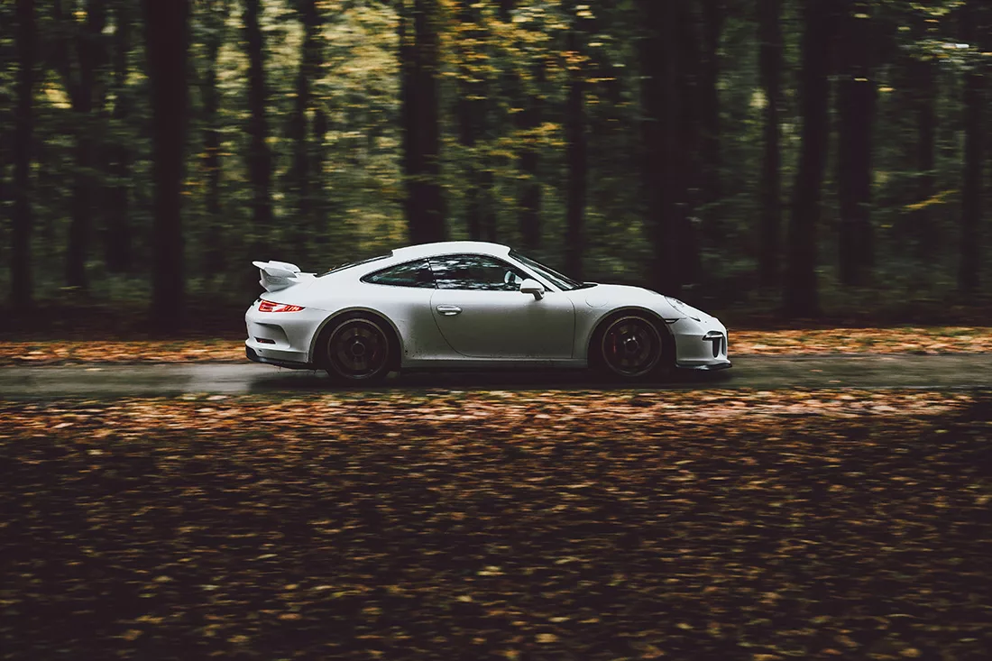 Photographie Porsche 991 GT3 sur circuit, tirage art automobile edition limitee