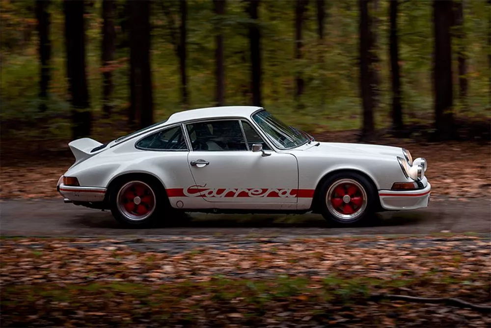 Photographie ancetre Porsche Carrera RS historique, tirage art automobile edition limitee