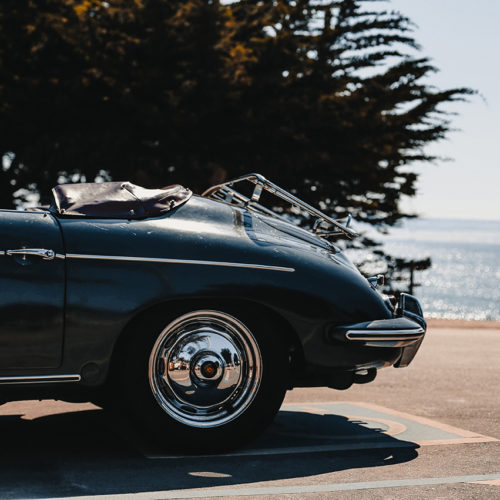 Porsche 356 at the Beach