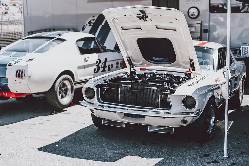 photographie Ford Mustang de course tirage art automobile edition limitee