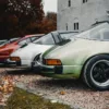 Photographies Lignée de Porsche Photographie lignee Porsche 911 plusieurs generations, tirage art edition limitee