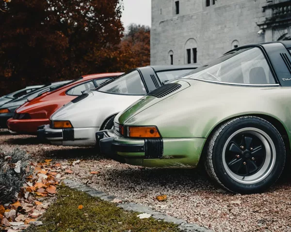 Photographies Lignée de Porsche Photographie lignee Porsche 911 plusieurs generations, tirage art edition limitee