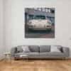 Platz für Leinwand an Wand über Sofa Photographies Porsche 911 Classique Blanche