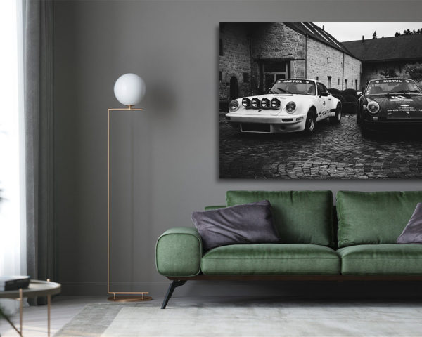 Photographie Noir et Blanc Duo Porsche