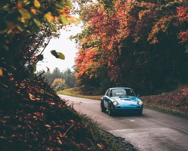 Photographie Porsche 911 Classic Automne Photographie Porsche 911 Classic feuillage automnal, tirage art edition limitee