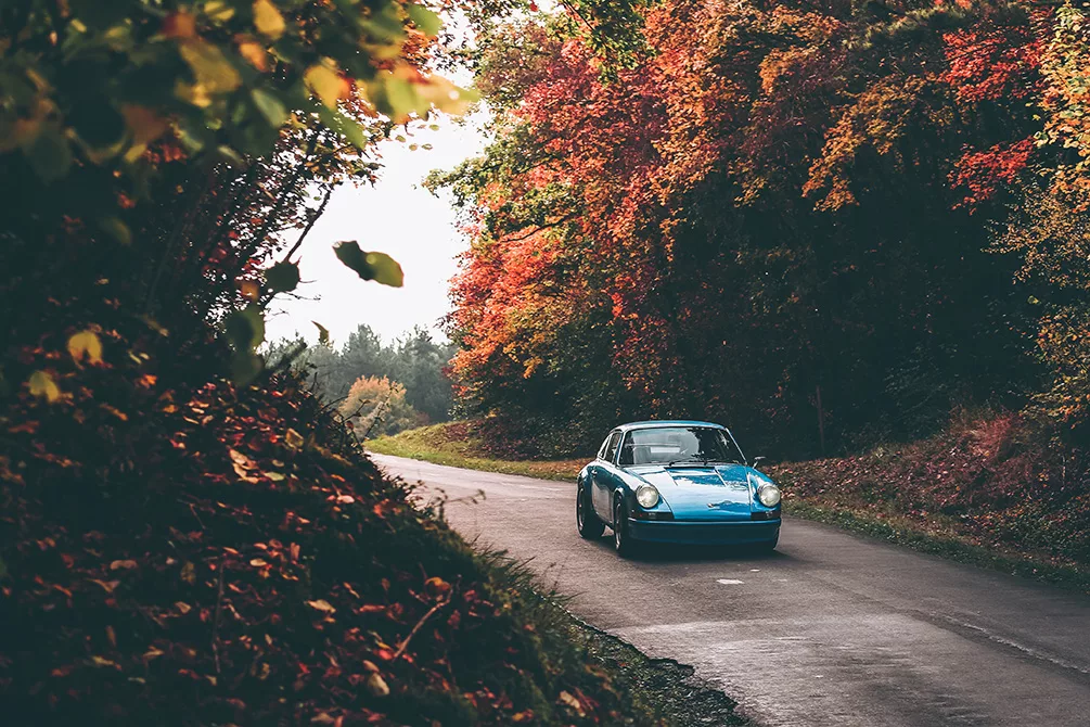 Photographie Porsche 911 Classic feuillage automnal, tirage art edition limitee
