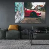 Living room interior with soft minimalist green sofa Photo Porsche GT4 et tags à Doel