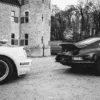 Photographie Porsche 911 noir et blanc Photographie duo de Porsche 911, tirage art automobile edition limitee