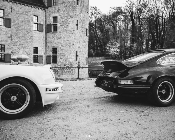 Photographie Porsche 911 noir et blanc