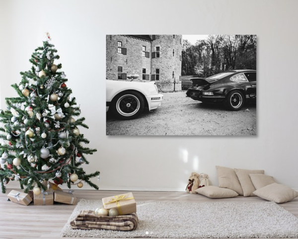 Photographie Porsche 911 noir et blanc