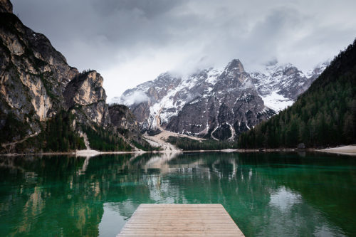 PHOTOGRAPHIE LAGO DI BRAIES DOLOMITES