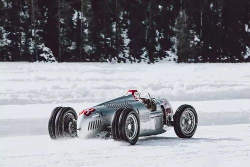 Photographie Auto Union à la montagne Photographie Auto Union AUDI historique en montagne, tirage art automobile edition limitee