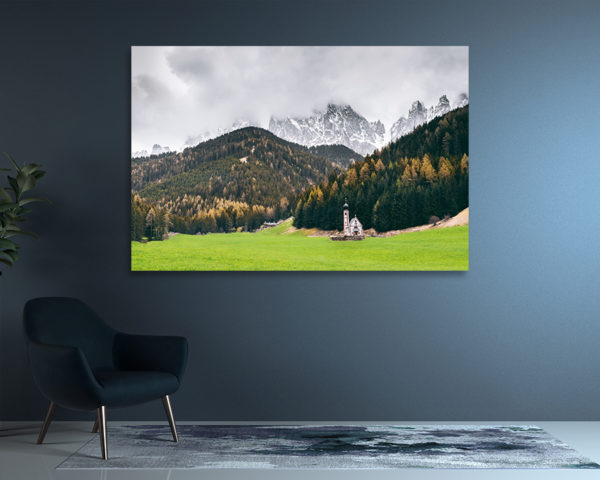 PHOTOGRAPHIE SAN GIOVANNI CHURCH DOLOMITES