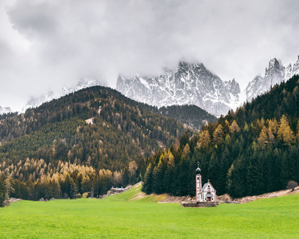 PHOTOGRAPHIE SAN GIOVANNI CHURCH DOLOMITES