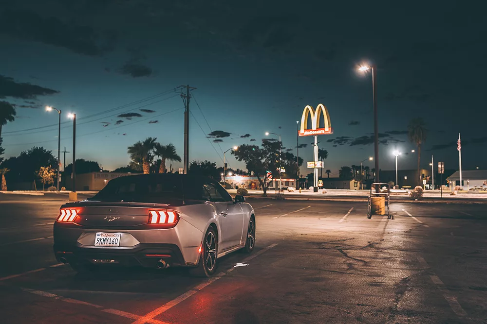 photographie Ford Mustang McDonald tirage art automobile edition limitee