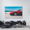 Photographies Ferrari Testarossa Spider Fine Art Photographies Ferrari Testarossa Spider rouge bord océan Pacifique Californie tirage art automobile édition limitée