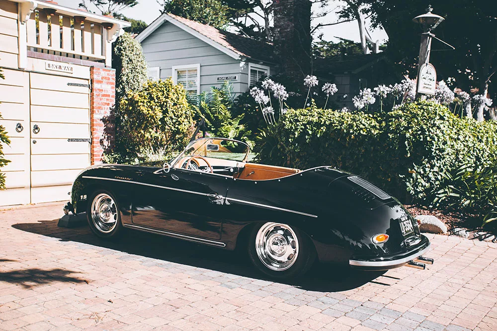 Photographie Porsche 356 classique a Carmel By The Sea Californie, tirage art limite