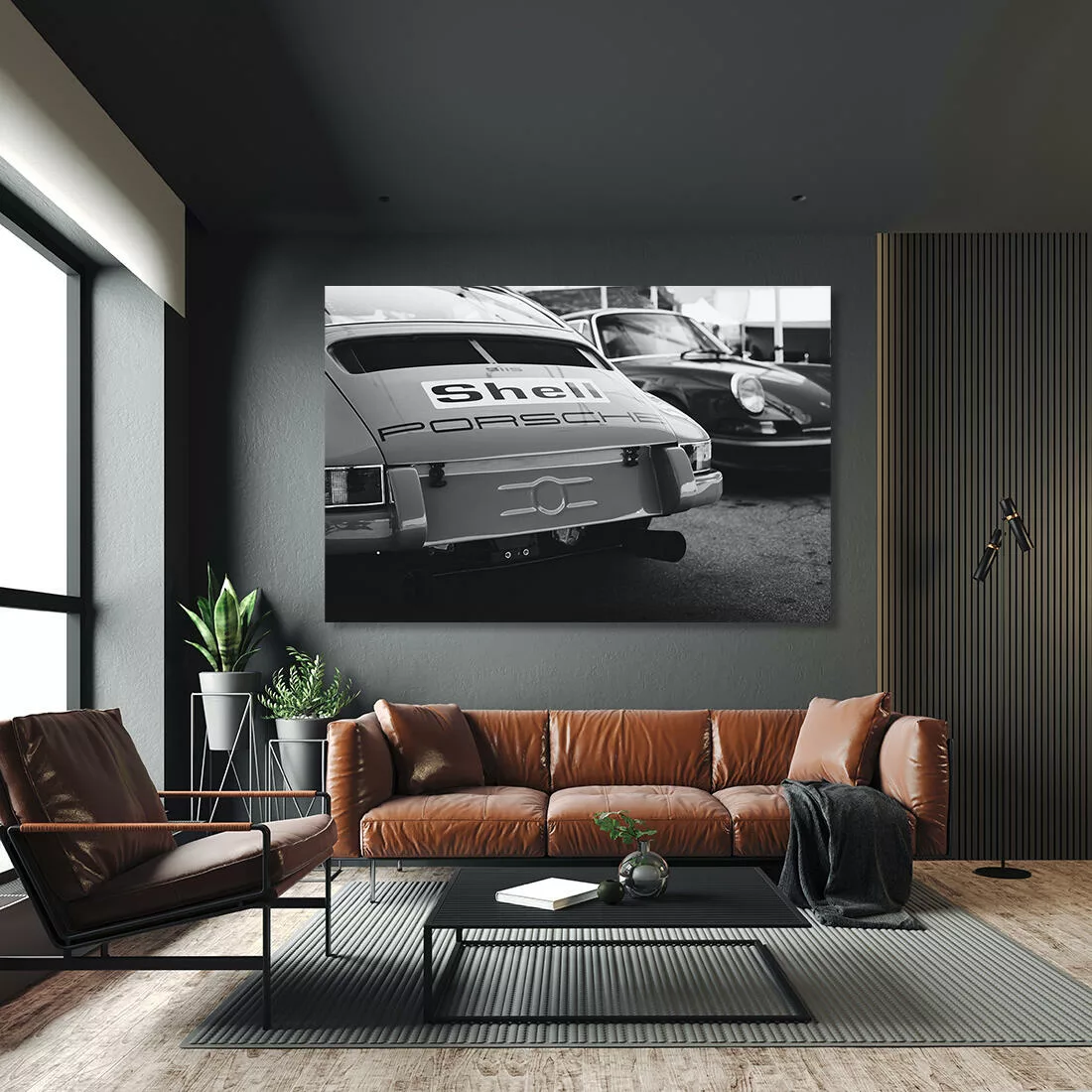 Photographies Noir et Blanc Porsche 911 Vintage Photographie noir et blanc de deux Porsche 911 Vintage, mettant en valeur les lignes classiques et l'élégance intemporelle des voitures anciennes