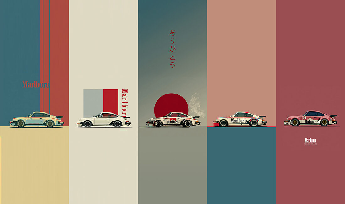 Art Porsche 911 Turbo 1975 Japanese - Marlboro Racing