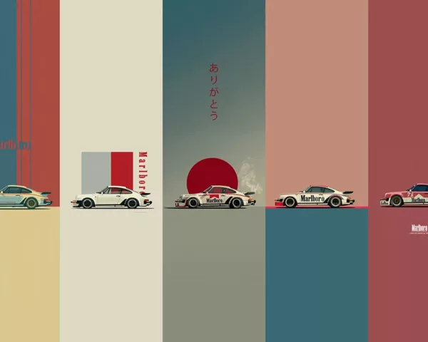 Art Porsche 911 Turbo 1975 Japanese - Marlboro Racing Art Porsche 911 Turbo 1975 Japanese - Marlboro Racing