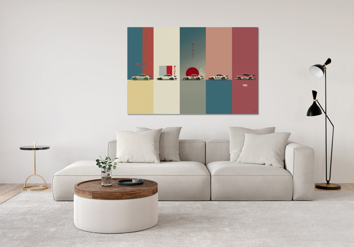 Art Porsche 911 Turbo 1975 Japanese - Marlboro Racing