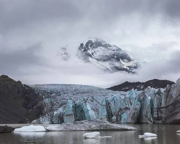 Photographie du Glacier Svinafellsjökull en Islande