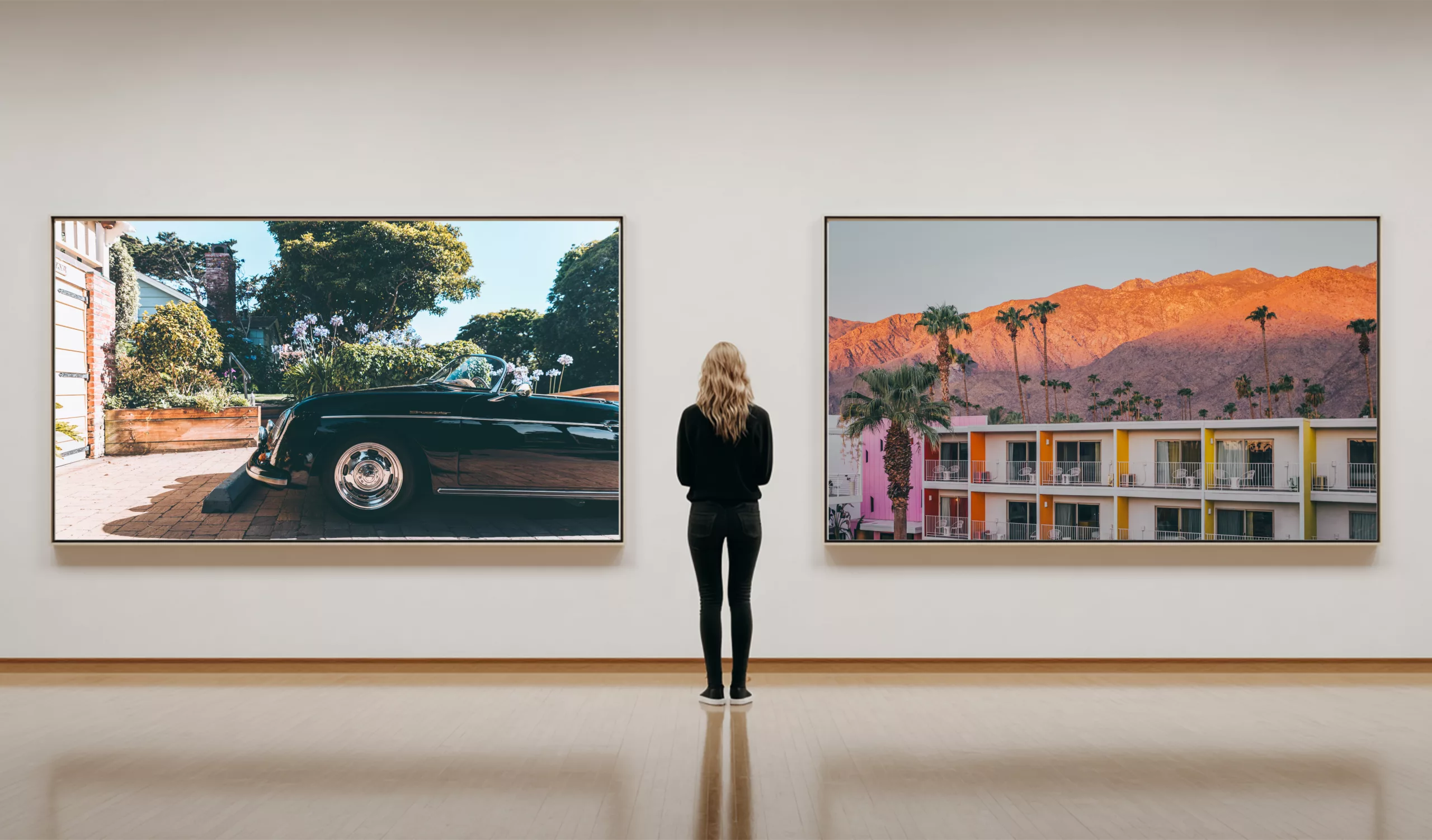 tableau déco photographie art voiture et paysage