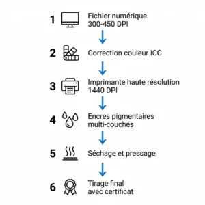 Processus de création d'une impression giclée