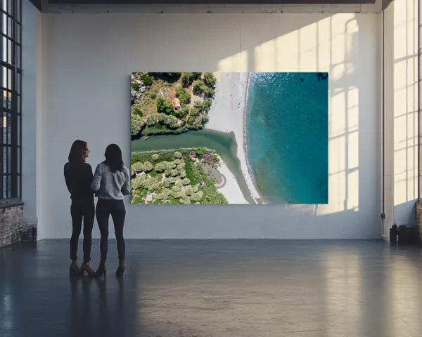 Décoration murale photographie Preveli Beach Crète rendu intérieur tirage fine art édition limitée tableau paysage salon