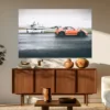 Porsche Wall Art - Piste Mouillée Porsche GT3 RS Mise en situation – tableau Porsche GT3 RS Piste Mouillée dans un intérieur