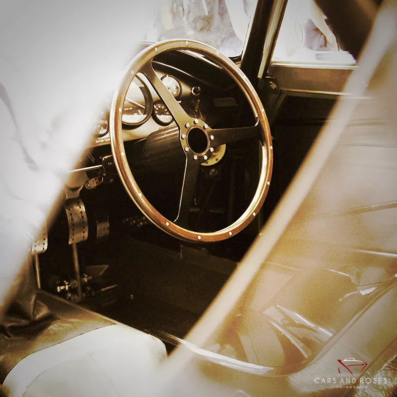 interieur Aston Martin DB3 sepia tirage art automobile edition limitee