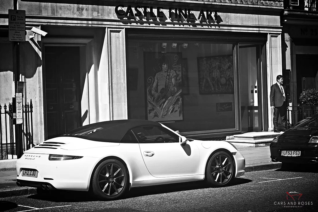 Porsche 991 Carrera S tirage fine art grand format, décoration grand mur salon Cars and Roses