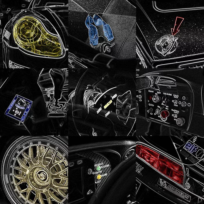Creation artistique Porsche GT3 tableau automobile, edition limitee