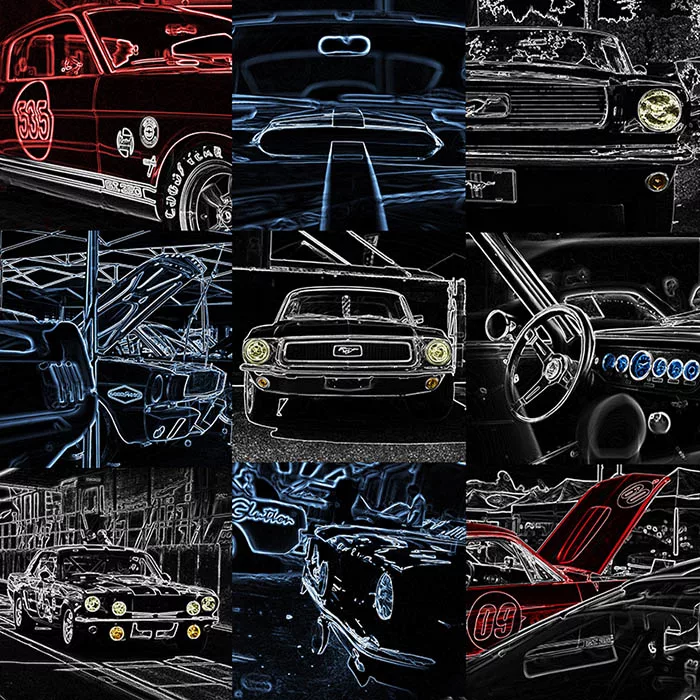 tableau ford mustang art tirage edition limitee
