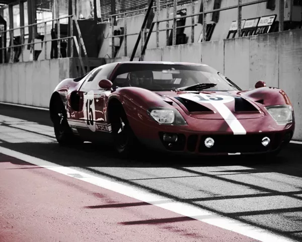 Ford GT40 Red Pit Lane #16 Prints Ford GT40 Red