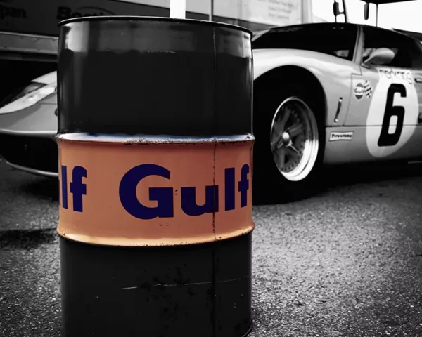 Ford GT40 with Gulf Can - Colour Touch tableau Ford GT40 impression limitee qualite museale art