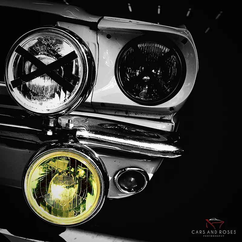 art phare Ford Mustang jaune impression limitee museale