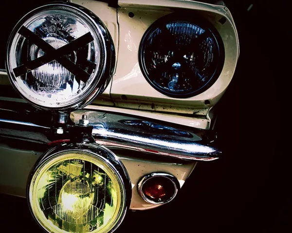 Ford Mustang Headlights #22 Prints photo ford mustang phares face voiture américaine art tirage edition limitee