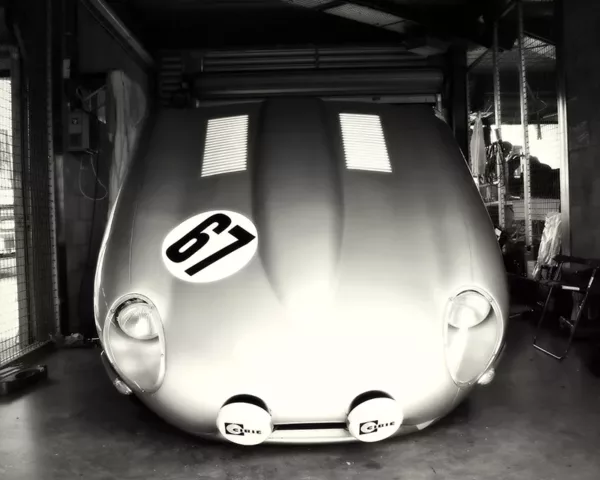 Jaguar Type E Hood #04 Black and White Prints triptyque voiture ancienne art tirage edition limitee