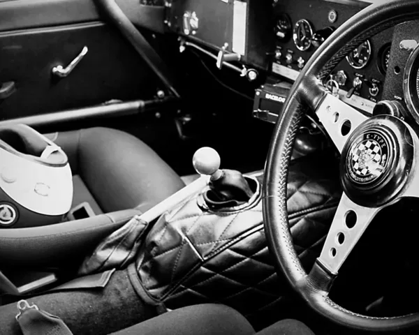 Jaguar Type E Interior #05 Black and White Prints Jaguar Type E Interior