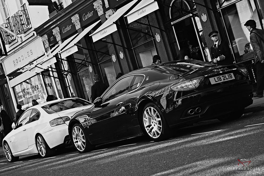 photo maserati chez cartier voiture sport art tirage edition limitee