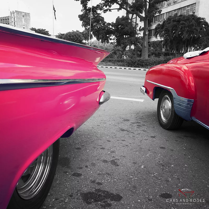 tableau voiture cubaine voiture américaine art tirage edition limitee